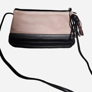 Ili New York Genuine Leather Color Block Shoulder Bag